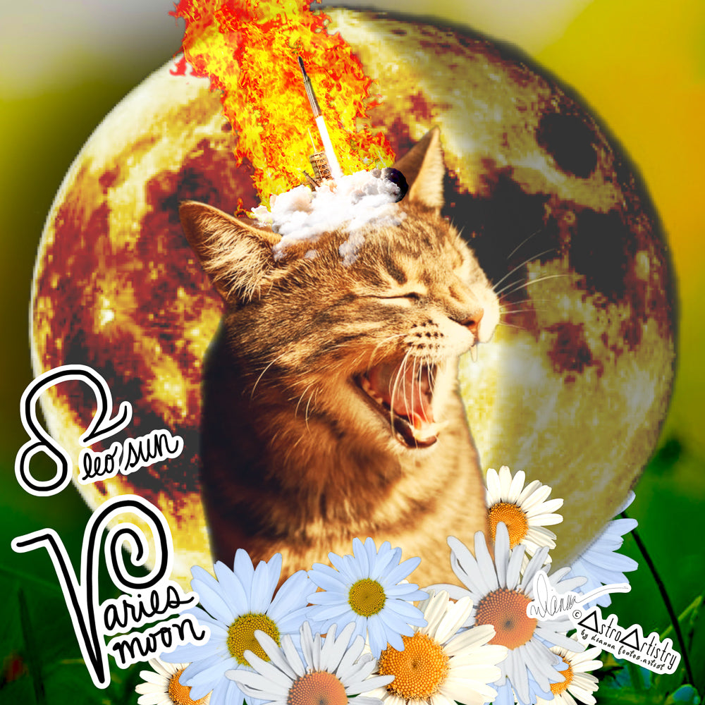 DIGITAL | square sticker | LEO SUN | aries moon | 2022