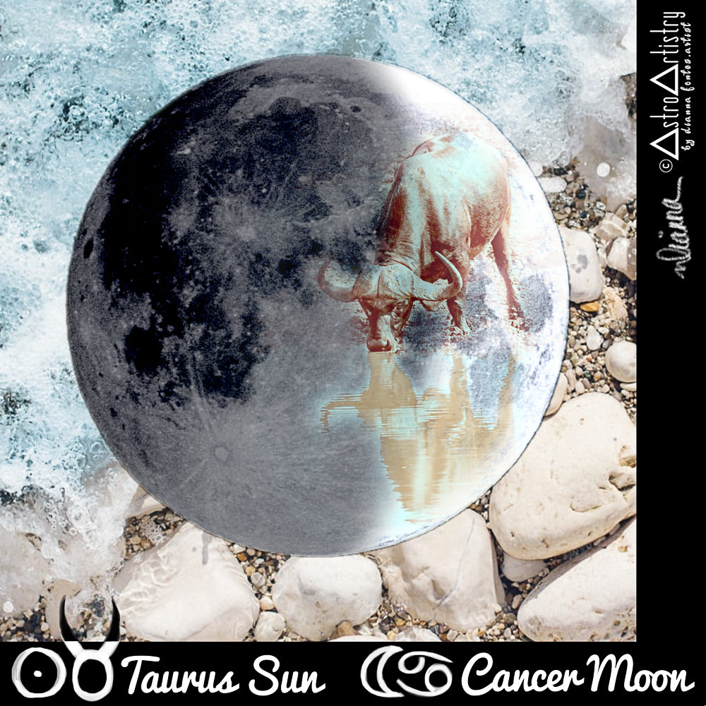 DIGITAL | square sticker | TAURUS SUN | cancer moon