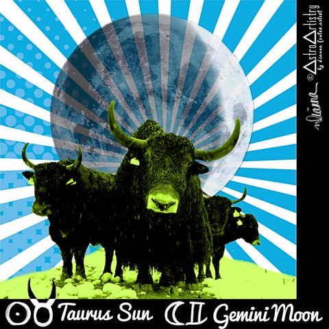DIGITAL | square sticker | TAURUS SUN | gemini moon