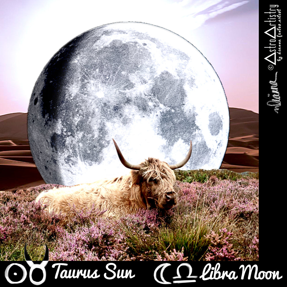 DIGITAL | square sticker | TAURUS SUN | libra moon
