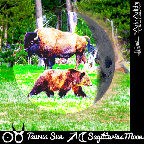 DIGITAL | square sticker | TAURUS SUN | sagittarius moon