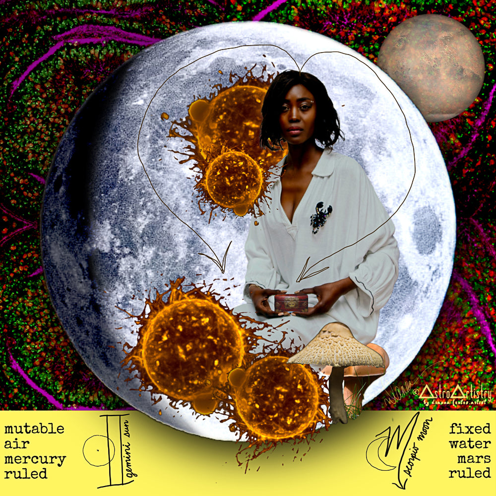 DIGITAL | square sticker | GEMINI SUN | Scorpio Moon