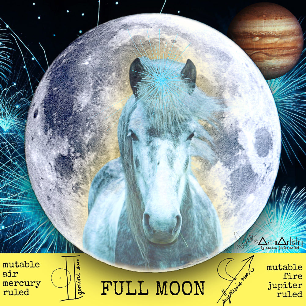 DIGITAL | square sticker | GEMINI SUN | Sagittarius Moon | Full Moon