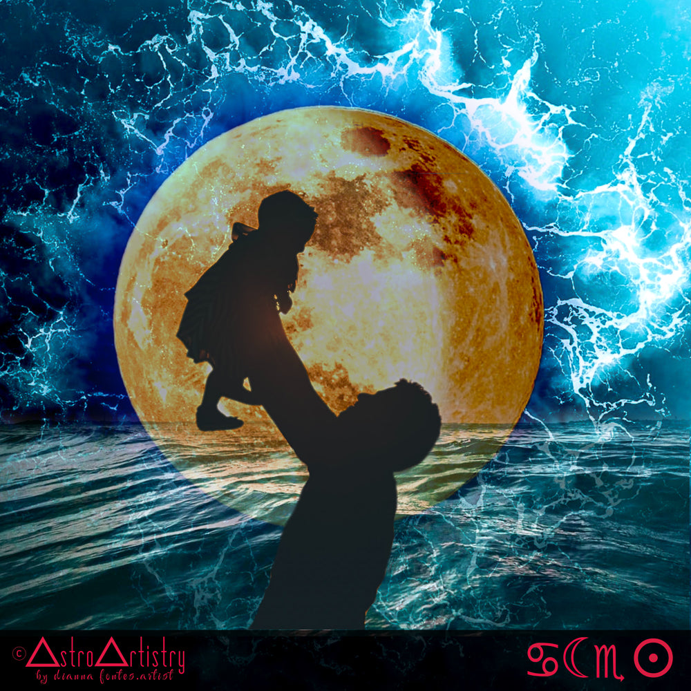 DIGITAL square sticker SCORPIO SUN cancer moon AstroArtistry