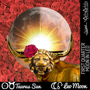 DIGITAL | square sticker | TAURUS SUN | leo moon
