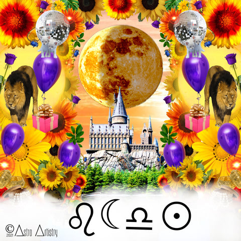 DIGITAL | square sticker | LIBRA SUN | leo moon