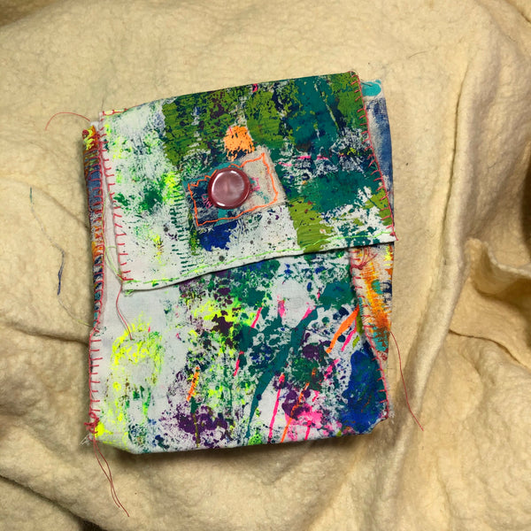 WITCH STITCH | Oracle or Tarot Deck Bag with Button : Aries Season