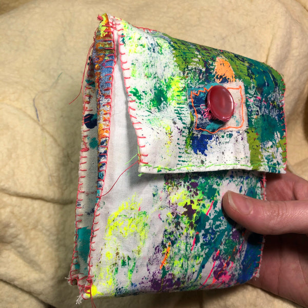 WITCH STITCH | Oracle or Tarot Deck Bag with Button : Aries Season