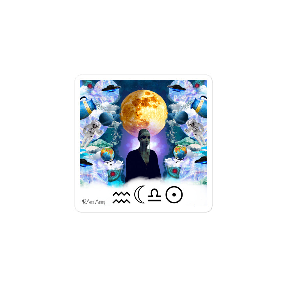 DIGITAL | square sticker | LIBRA SUN | aquarius moon