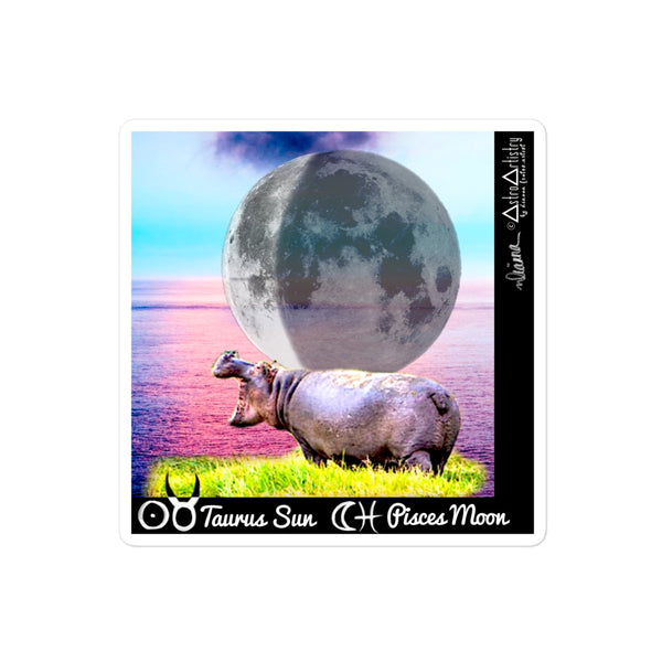DIGITAL | square sticker | TAURUS SUN | pisces moon