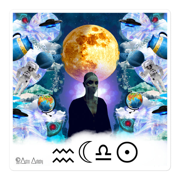 DIGITAL | square sticker | LIBRA SUN | aquarius moon
