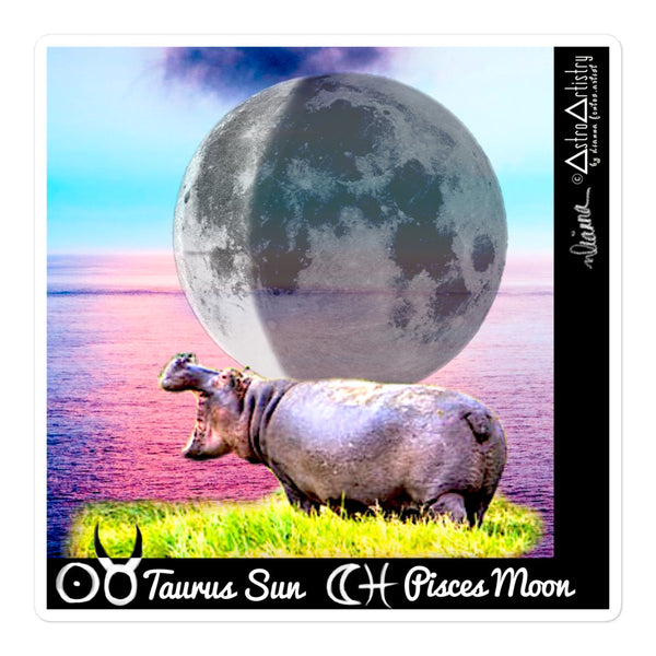 DIGITAL | square sticker | TAURUS SUN | pisces moon